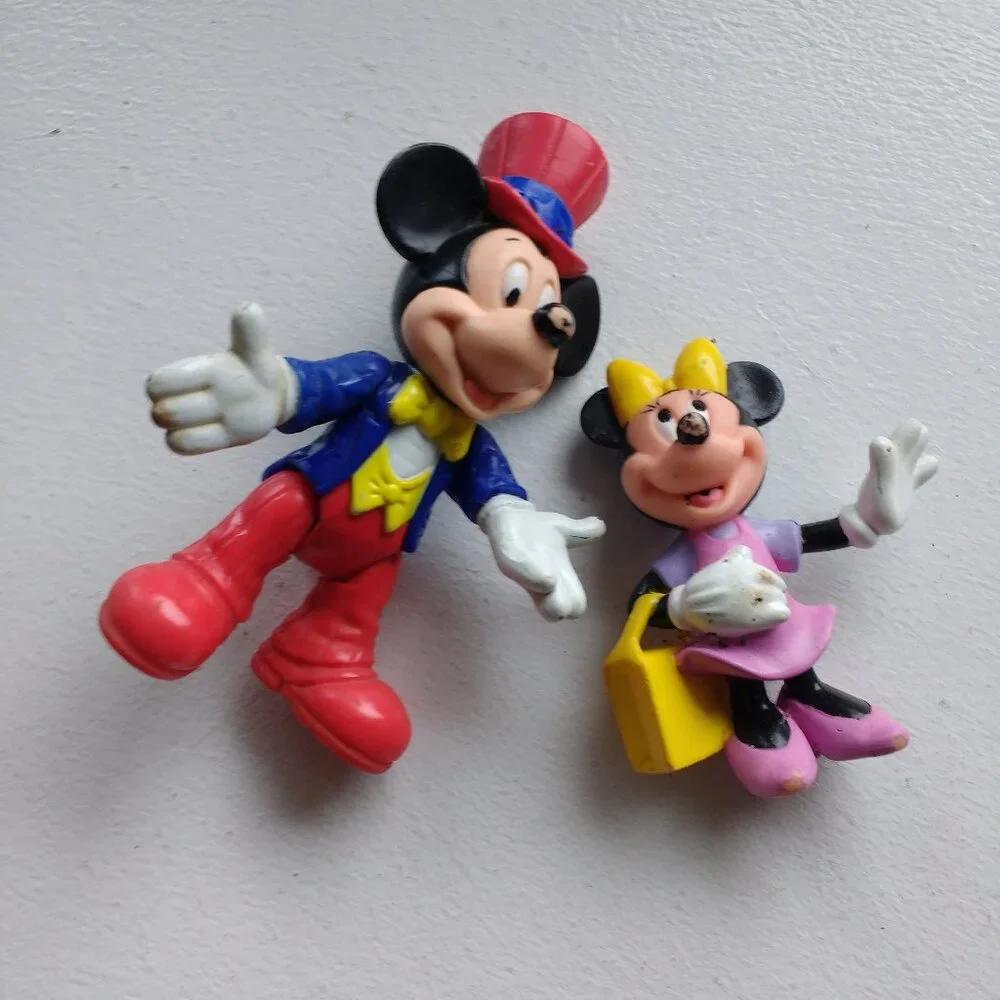 Disney Mickey Mouse & Minnie Mouse Action 3 x Figurines PVC